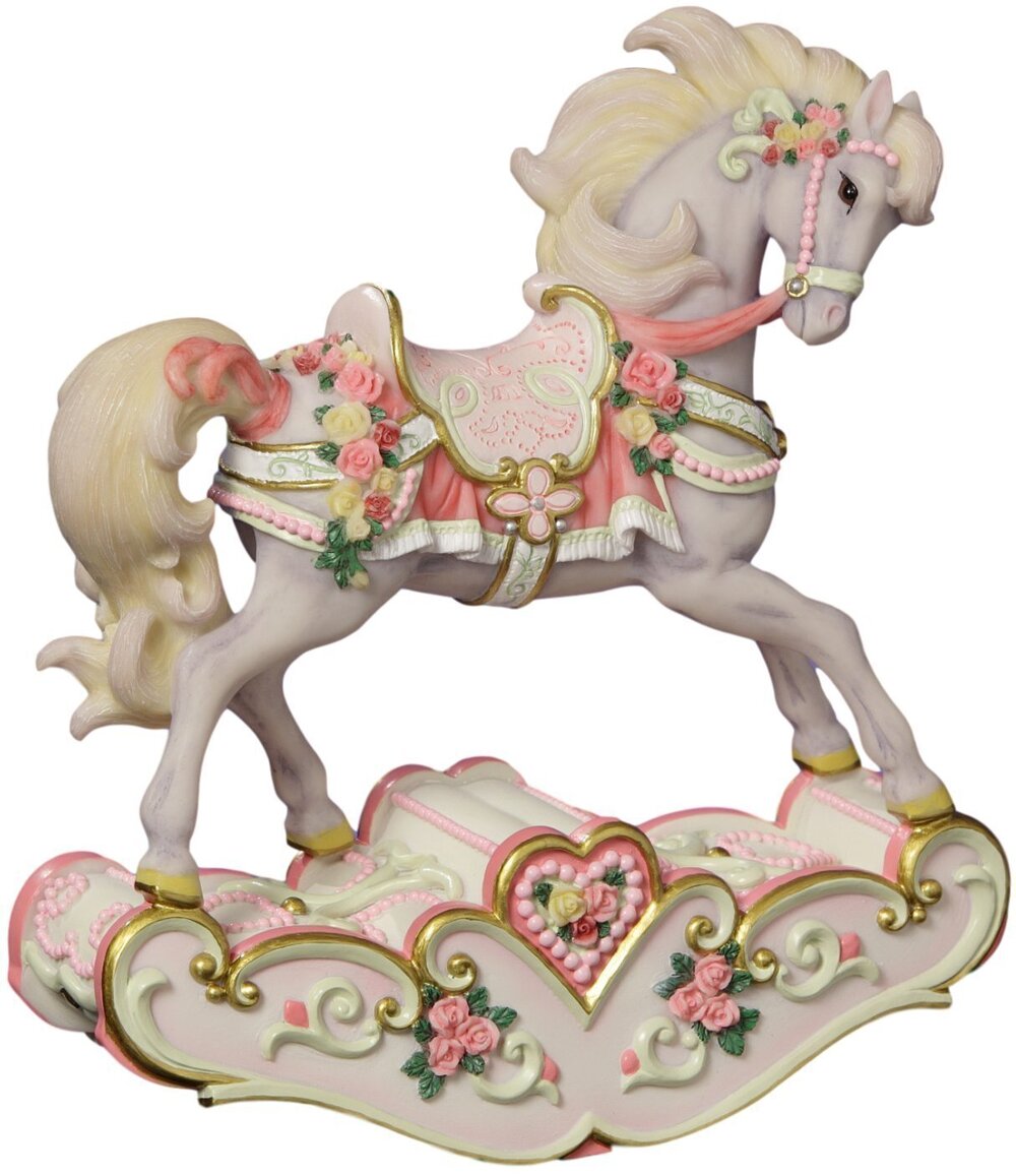 2017 Hearts and Roses Musical Rocking Horse